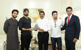 Pakistani Actors Hamza Ali Abbasi, Shaz Khan, Ahad Raza Mir Visit ThumbayMedicity Ajman